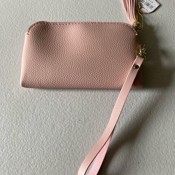Wallet Small Pink Purse Michelle Engraved New with Tag Zipper Compartment - Picture 5 of 9